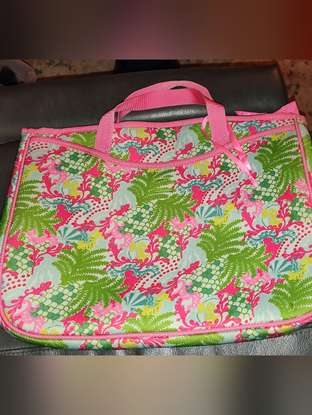 Lilly Pulitzer Laptop Tote Bag 17"W x 12" H